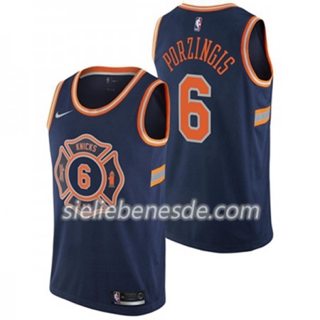 Herren NBA New York Knicks Trikots Kristaps Porzingis 6 Nike City Edition Swingman